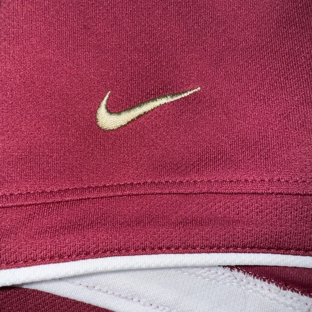 Nike Polo Shirt Mens XXL Maroon Florida State Dri-FIT Short Sleeve Tipped Collar